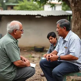 Luiz Fernando Machado e João Paulo ouvem moradores de Campo Limpo Paulista