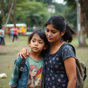 Mãe procura por filha que foi buscada pelo pai na escola