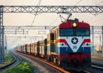 trens linhas separadas cargas passageiros