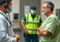 discussão entre paciente e vigilante