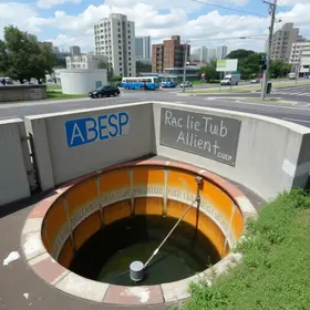 bueiro a céu aberto