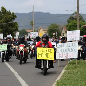 protesto contra barulho no Campo Limpo